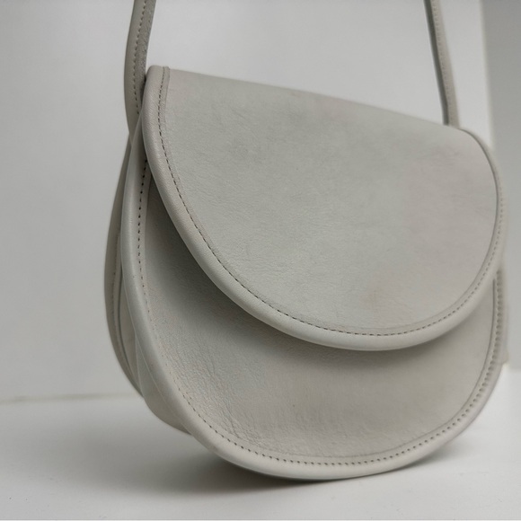 COACH VINTAGE Casey Bag in Bone White with Green Scarf - Picture 2 of 15